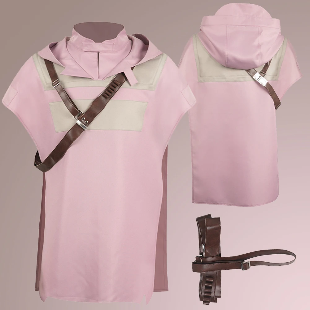 

Game Space Battle Survivor Cosplay Cal Role Play Costumes Cloak Belt Pink Cape Halloween Carnival Party Fantasia Suit Adult Men