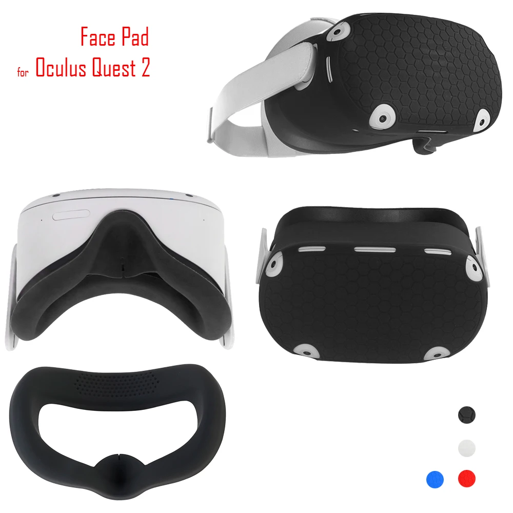 Vr Helmet Protective Front Cover For Oculus Quest 2 Silicone Antithrow Protection Shell For