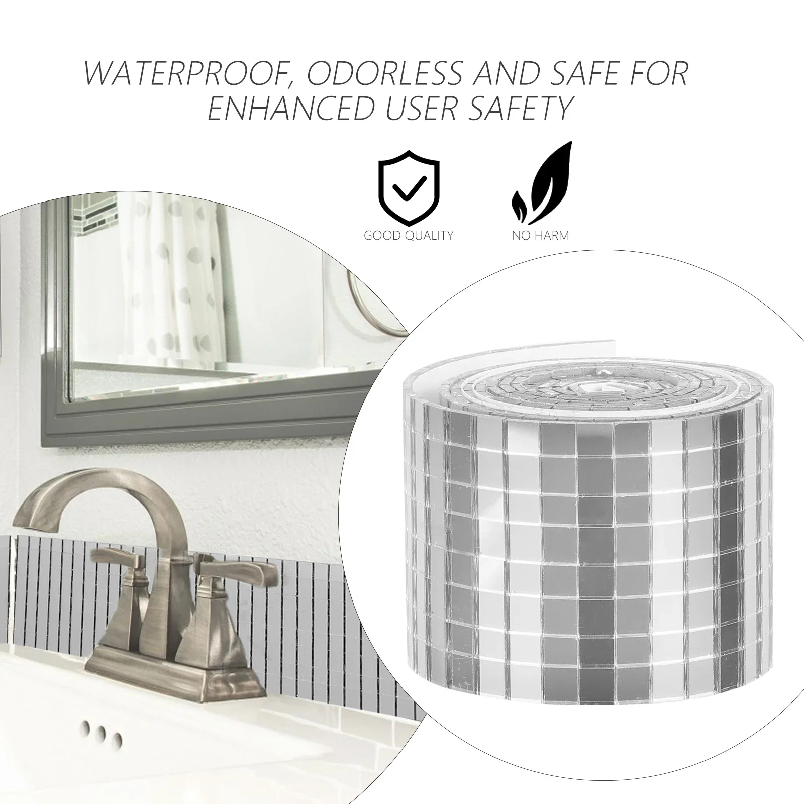 4x100cm Self-Adhesive Real Glass Craft Stickers Reflective Glass Tape Mirror Mosaic Tiles For Making DIY Hand Crafts Home Decor wall sticker mirror wall sticker mirror mosaic tiles