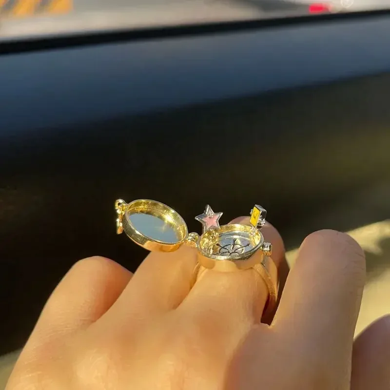 Anime Ring SpongeBob Ring Anime Women's Men's Bff Best Friend Ring Opening Adjustable Patrick Star Rings Trend Finger Jewelry Birthday Gift
