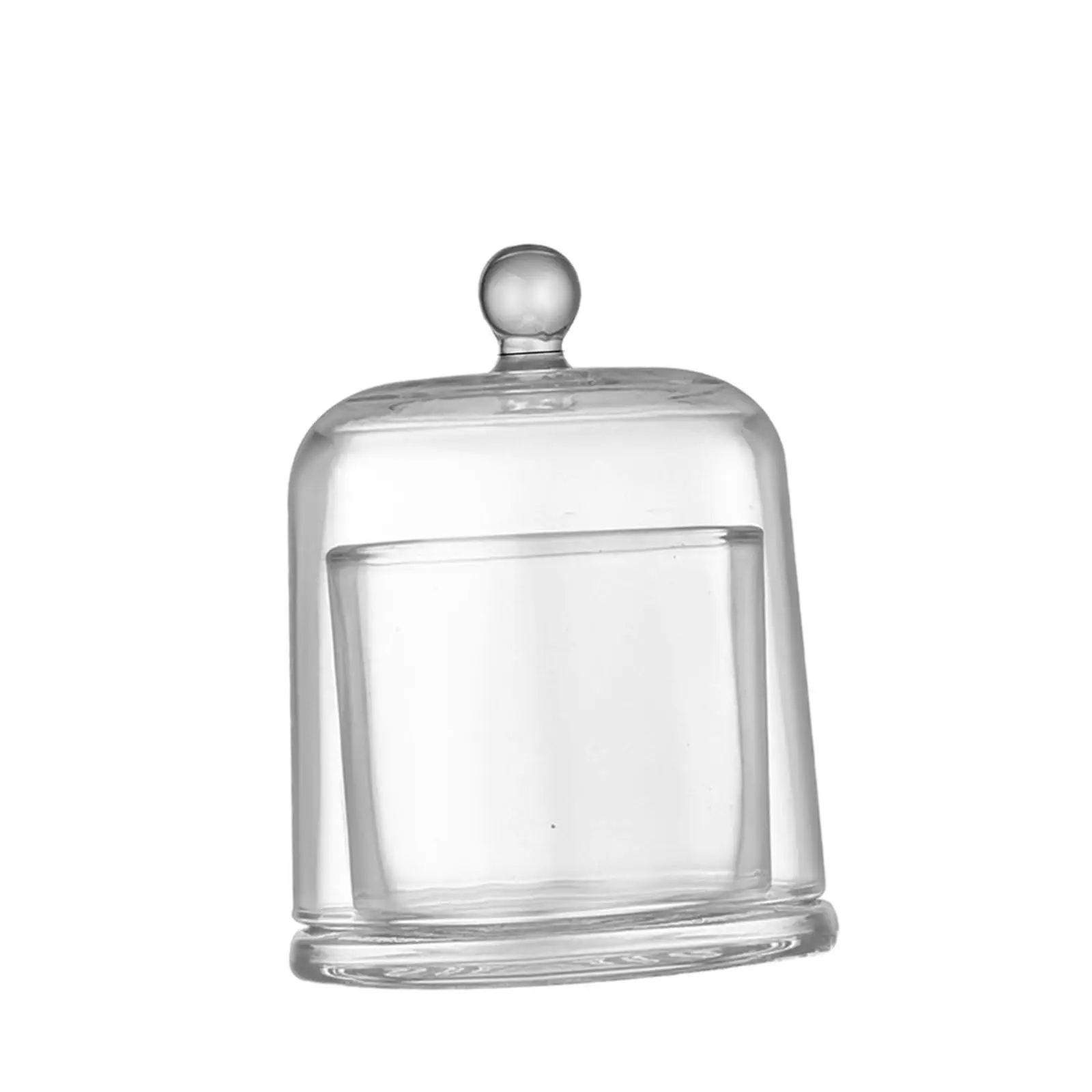 Glass Cloche Dome Transparent Gifts Bell Jar Display Case for Collectibles Watch Keepsakes Small Desserts Pillar Candles