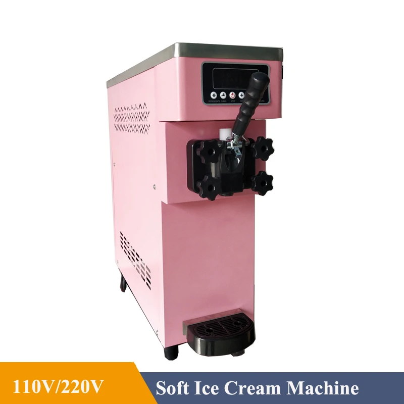 Black,Pink,Sliver,White Color Automatic Commercial Soft Serve Small Ice Cream Maker Machine With LCD Display 4