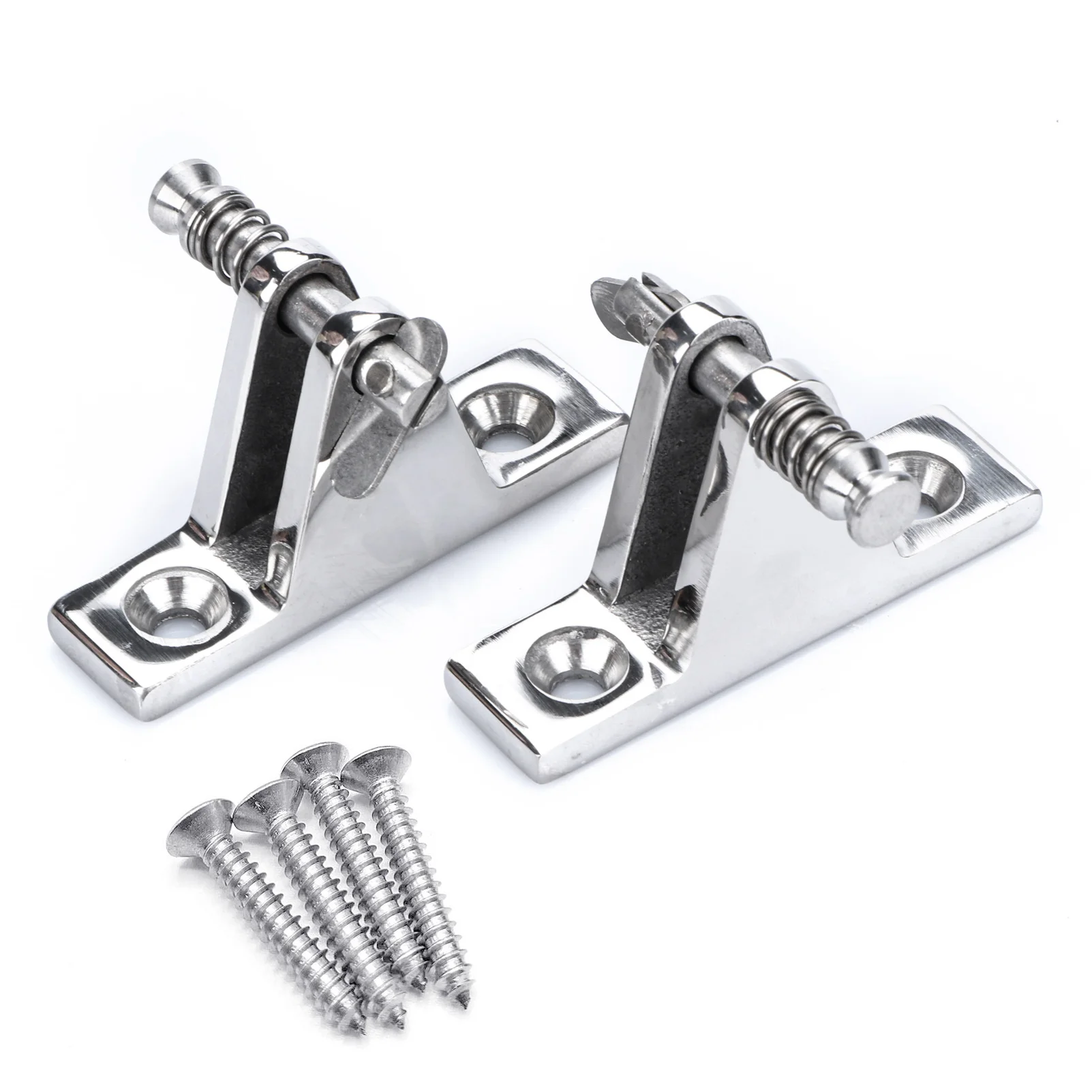 (2 PC) Boat  Bimini Parts Accessories Marine 316 Stainless Steel   Top Deck Hinge Mount Fitting Marine Hardware yacht 1 2 4 10pcs hinge repair plate cabinet furniture drawer table scharnier stainless steel household hardware hinge fixing plate