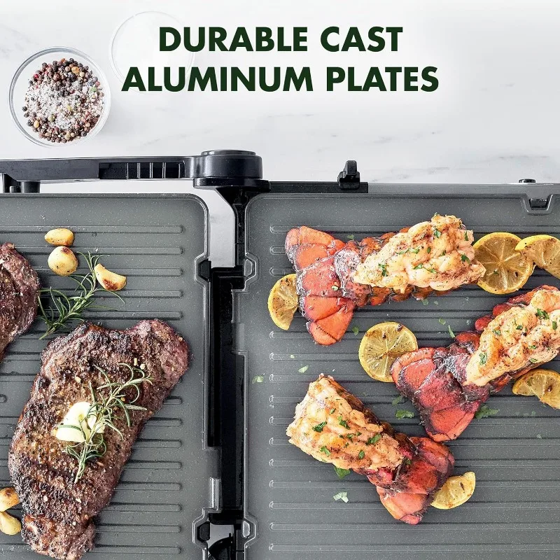 7-in-1 Multi-Function Contact Grill & Griddle, Healthy Ceramic Nonstick Aluminum,Adjustable Shade & Shear 5