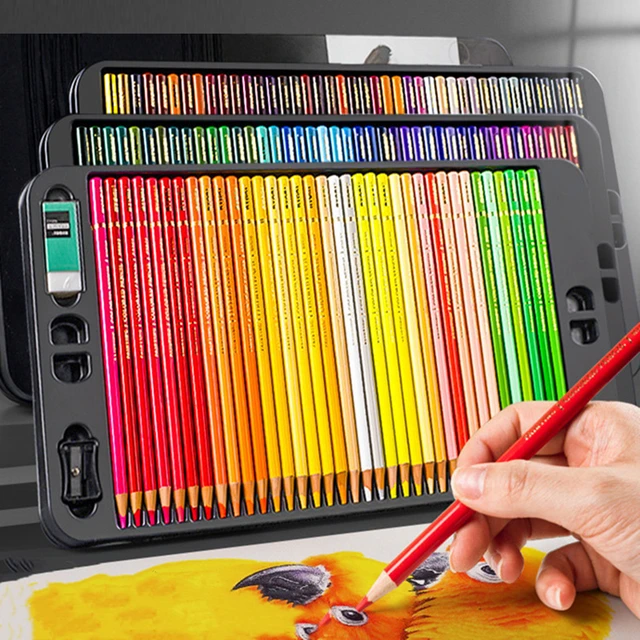 Crayon Aquarelle Professionnel 12/24/36/48/72/100 Couleurs, Crayons De  Couleur Solubles Dans L'eau, Pour Peinture, Fournitures Artistiques Pour  Étudiants - Crayons De Couleur En Bois - AliExpress