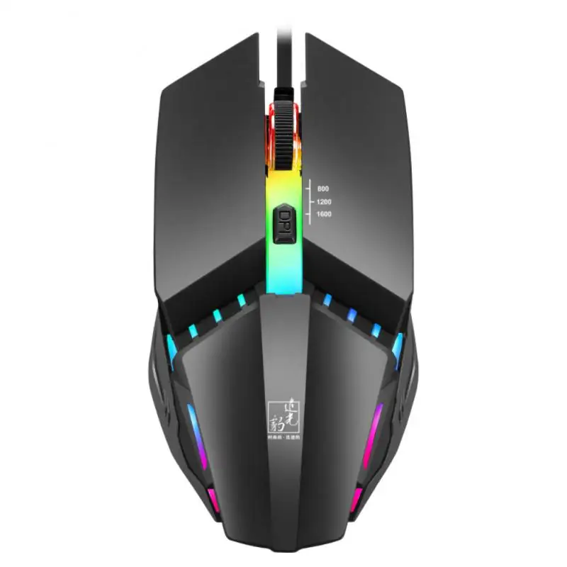 RYRA 유선 게이밍 마우스, LED 조명 백라이트 광학 USB 컴퓨터 마우스, PC 노트북 게이머 마우스용 인체 공학적 게임 마우스, 1600DPI RYRA 유선 게이밍 마우스, LED 조명 백라이트 광학 USB 컴퓨터 마우스, PC 노트북 게이머 마우스용 인체 공학적 게임 마우스, 1600DPI