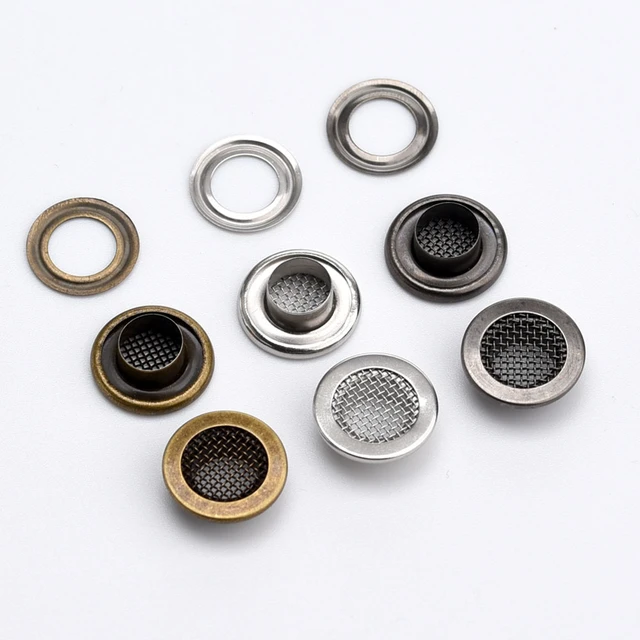 100set Silver Brass Mesh Metal Grommet Eyelets Install Tool Grommet Kits  Craft Making, Repair, Decoration and DIY Projects - AliExpress