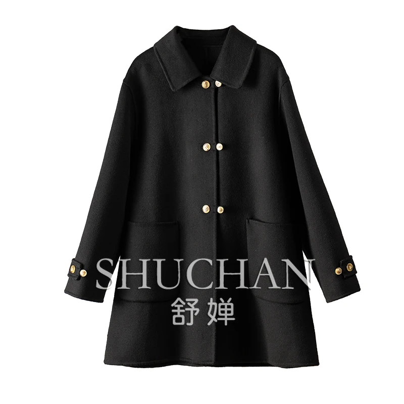 

High Quality New 2023 Winter Jacket Women Abrigos Mujer Invierno Autumn/Winter High Street Wool Trench Coat for Women
