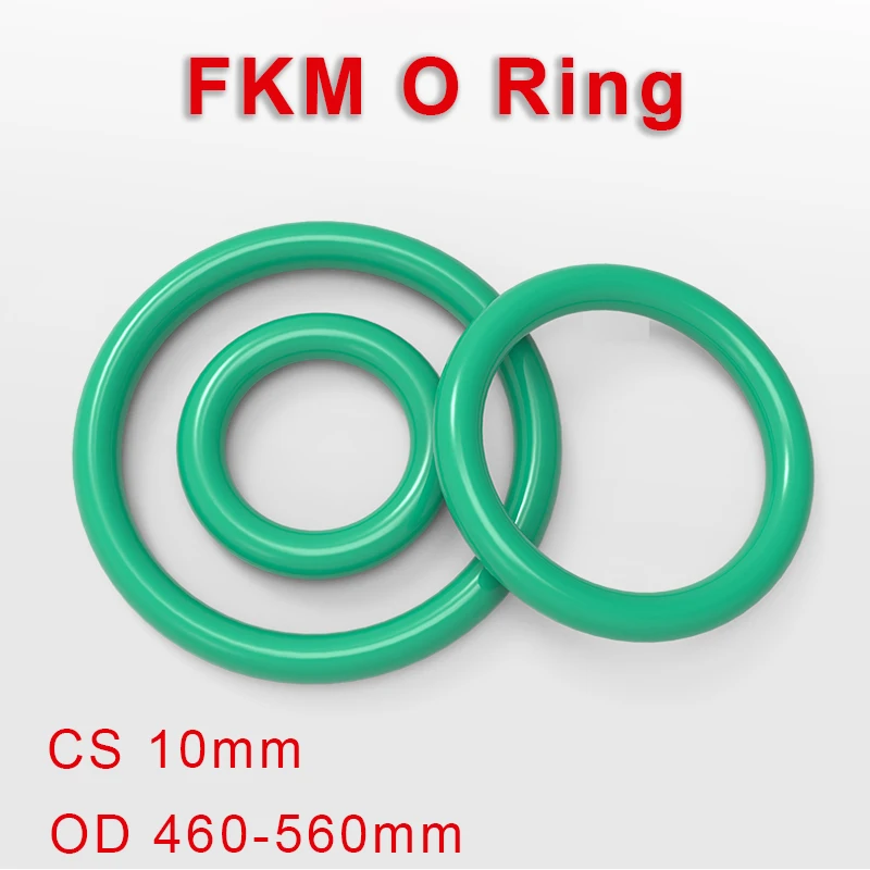 

1Pcs FKM O Ring Seal Gasket Green Fluorine Rubber Spacer Insulation Oil High Temperature Resistant Washer CS 10mm OD 460-560mm