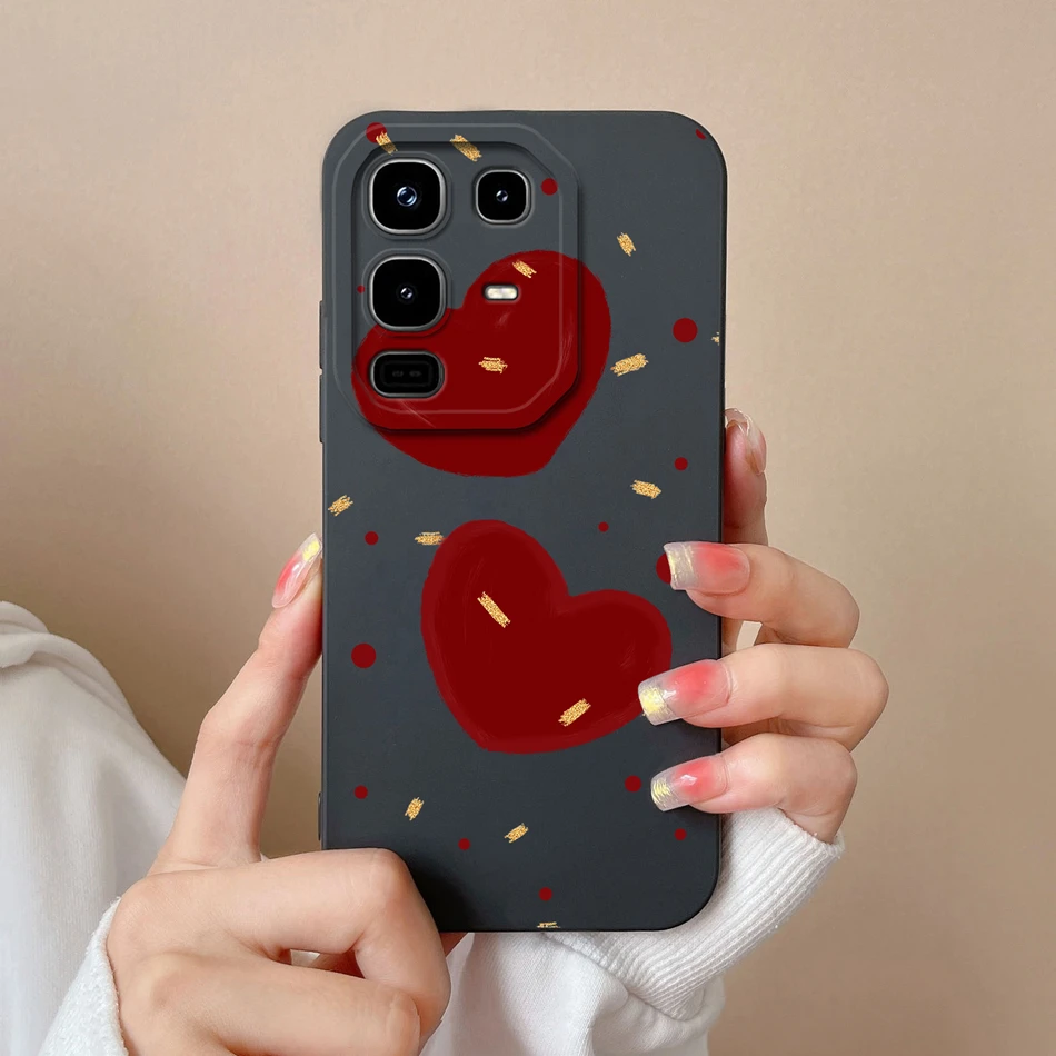 Cartoon Cute Design Phone Case - Full Protection Soft Liquid Silicone Back Cover Bumper