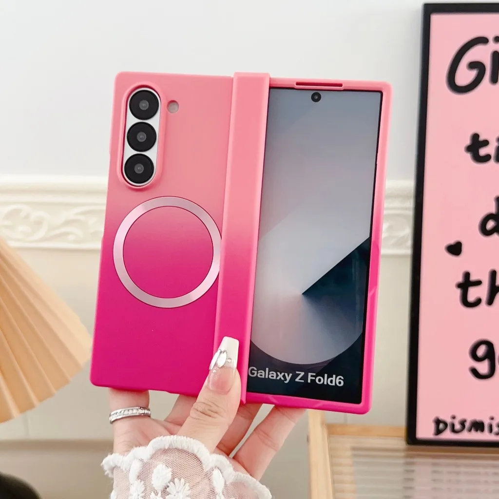 Gradient Color Magnetic Hinge Protection Shockproof Phone Case