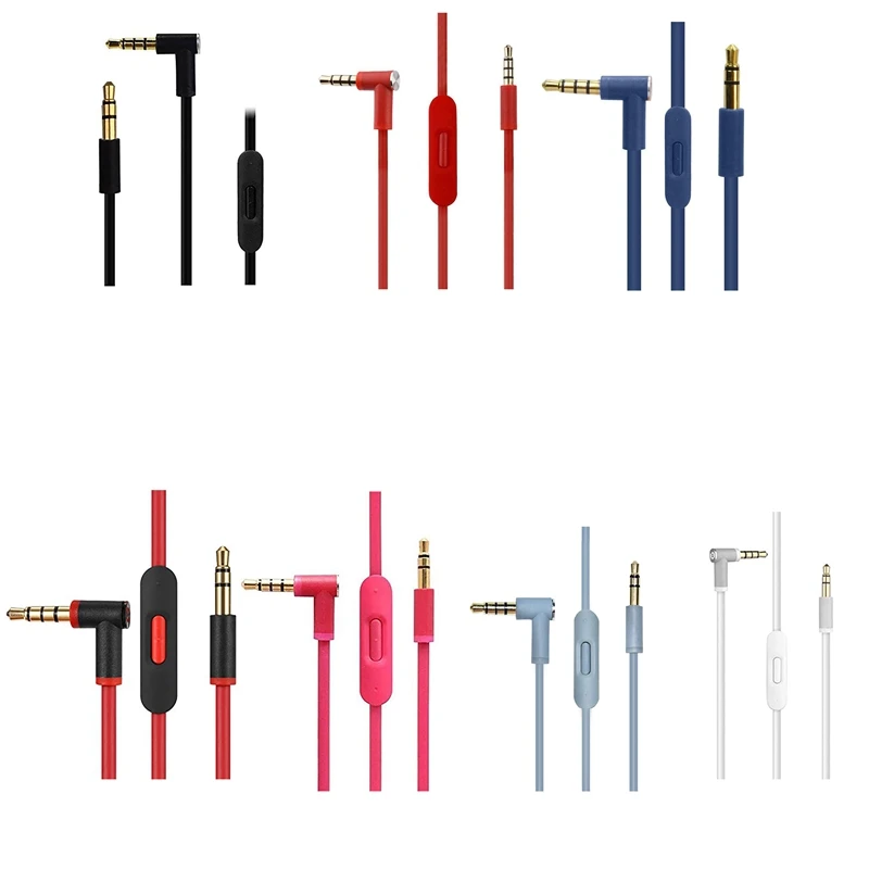 Cavo Audio Sostitutivo Rise Con Controllo Mic In Linea Per Beats By Dr Dre Headphone Solo/Studio/Pro/Detox/Wireless