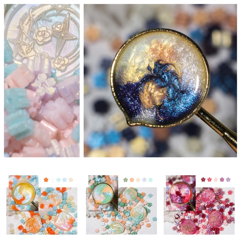 Mixed Color Glittering Wax Particles for DIY Sealing