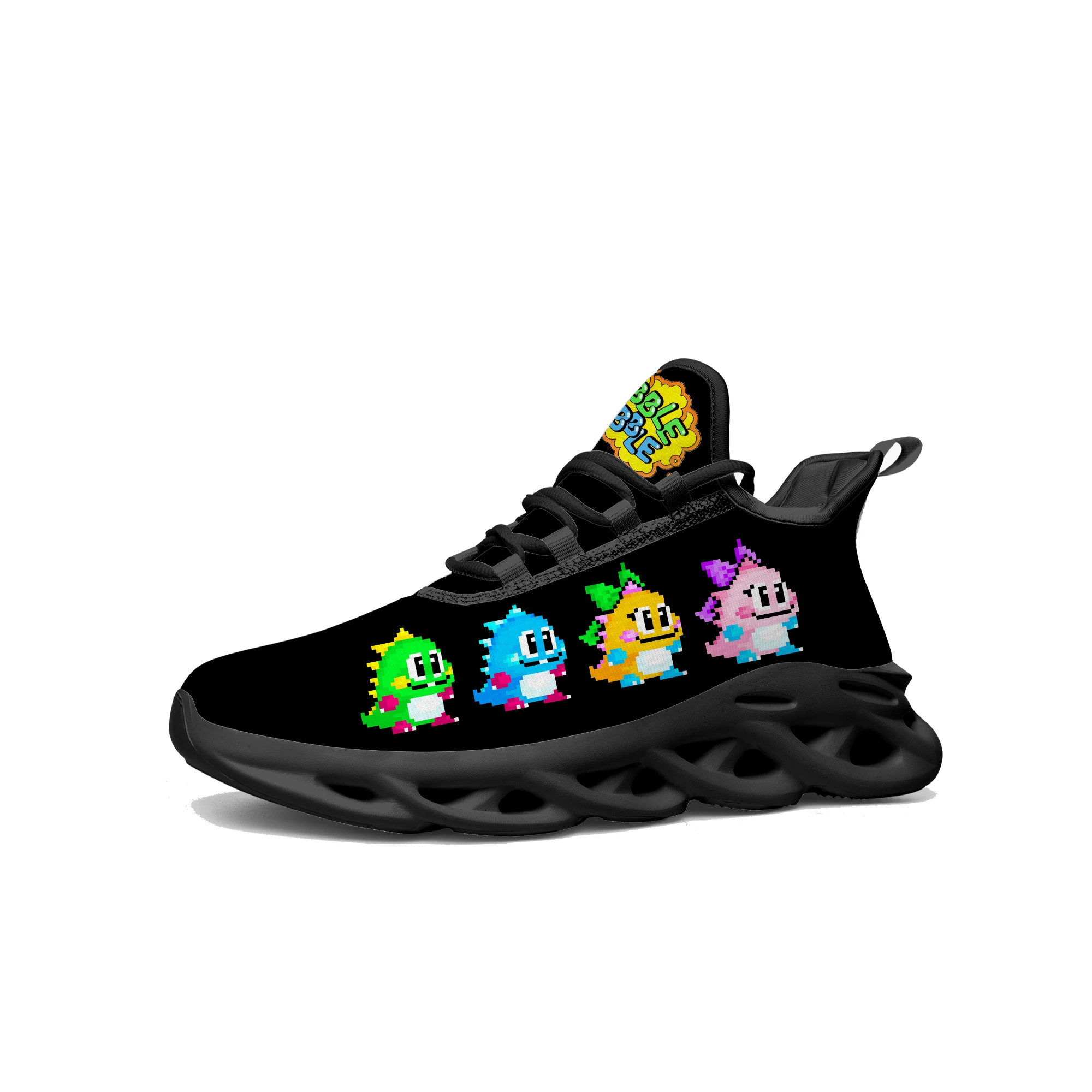 

Bubble Bobble Flats Sneakers Hot Cartoon Game Mens Womens Teenager Sports Running Shoes High Quality Tailor Made Lace Up Shoes