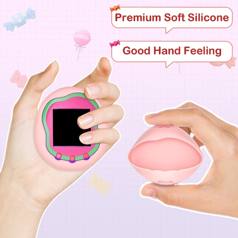 

Kids Electronic Pet Machine Silicone Case Waterproof Cartoon Protector Case for Tamagotchi Uni Virtual Pet Game Machine X90C