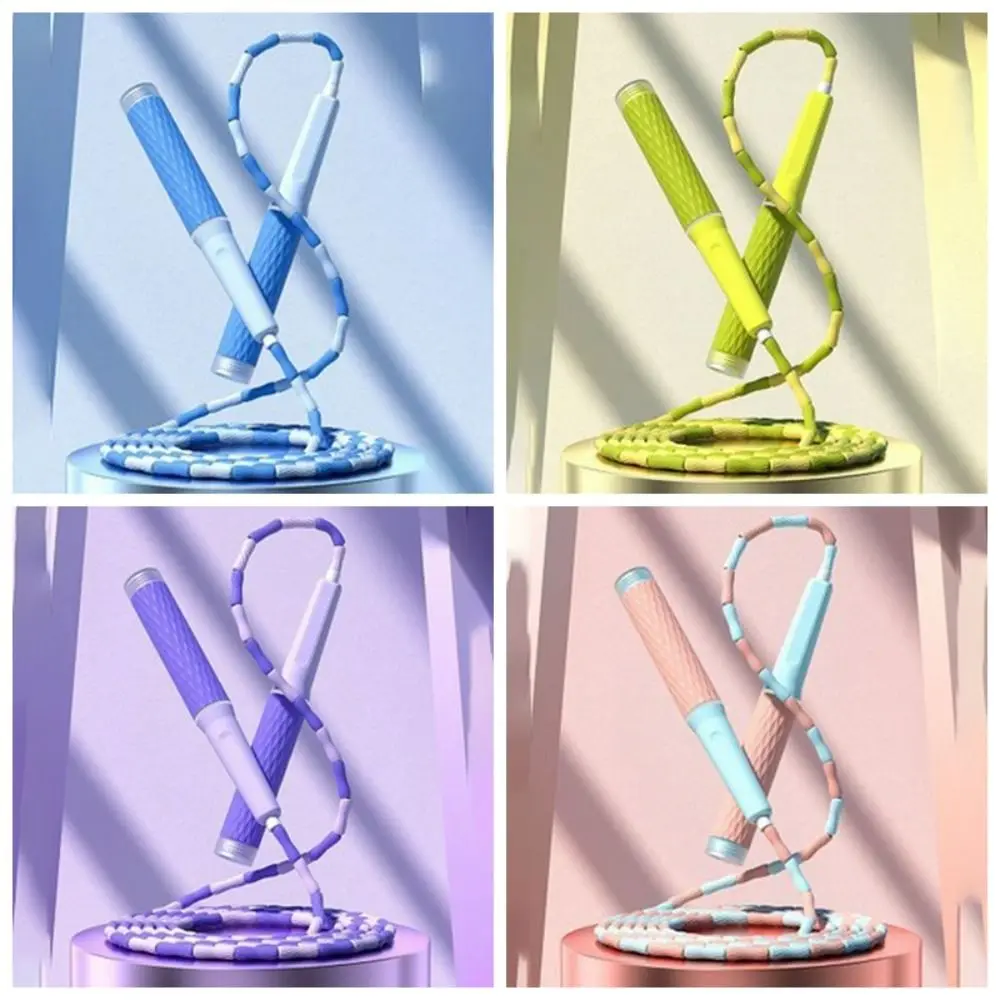 Adjustable Jump Rope Portable Soft Beaded Flexibility Durable Strong Gym Skipping Rope Men Women Fitness Jumping Training