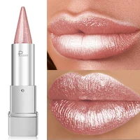 Rouge à lèvres Pearl Shimmer pour femmes, couleur métallique haute brillance, imperméable, anti-taches, longue durée 24 heures, Gla léger 4