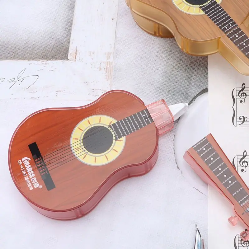 Correction Tape Creative Guitar Shape Correction Tape Large Capacity Student Office school supplies kawaii correction tape