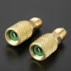 2Pcs Brass Swivel Adapter Mini Split HVAC System 1/4 Male SAE To 5/16 Female Connector for R410A Air Conditioner Refrigeration 4