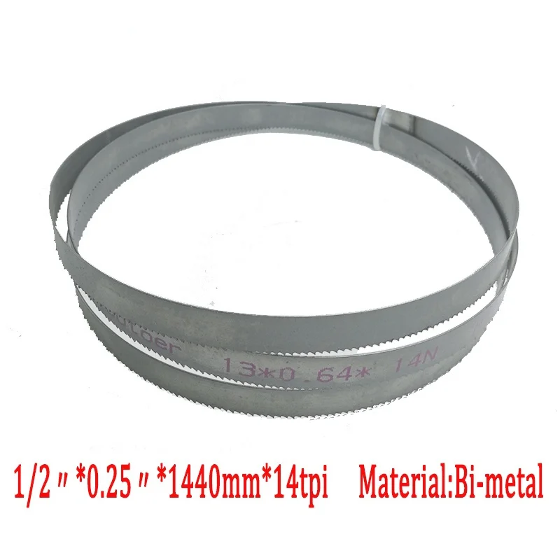 

M42 High Quality Metalworking 56.5"x 1/2" X 0.25" or 1440*13*0.65*14tpi Bi-Metal M42 Metal Band Saw Blade for European Band Saw
