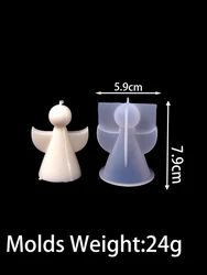 Charming 3D Angel Silicone Mold for Creative Candle and Craft Making (Small)