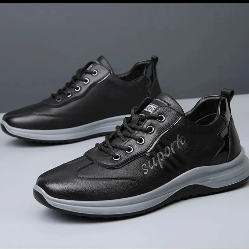 

Men Lace Up Casual Shoes High-quality Round Head Thick-soled Sneakers Comfortable Hiking Walking Footwear Zapatillas De Deporte