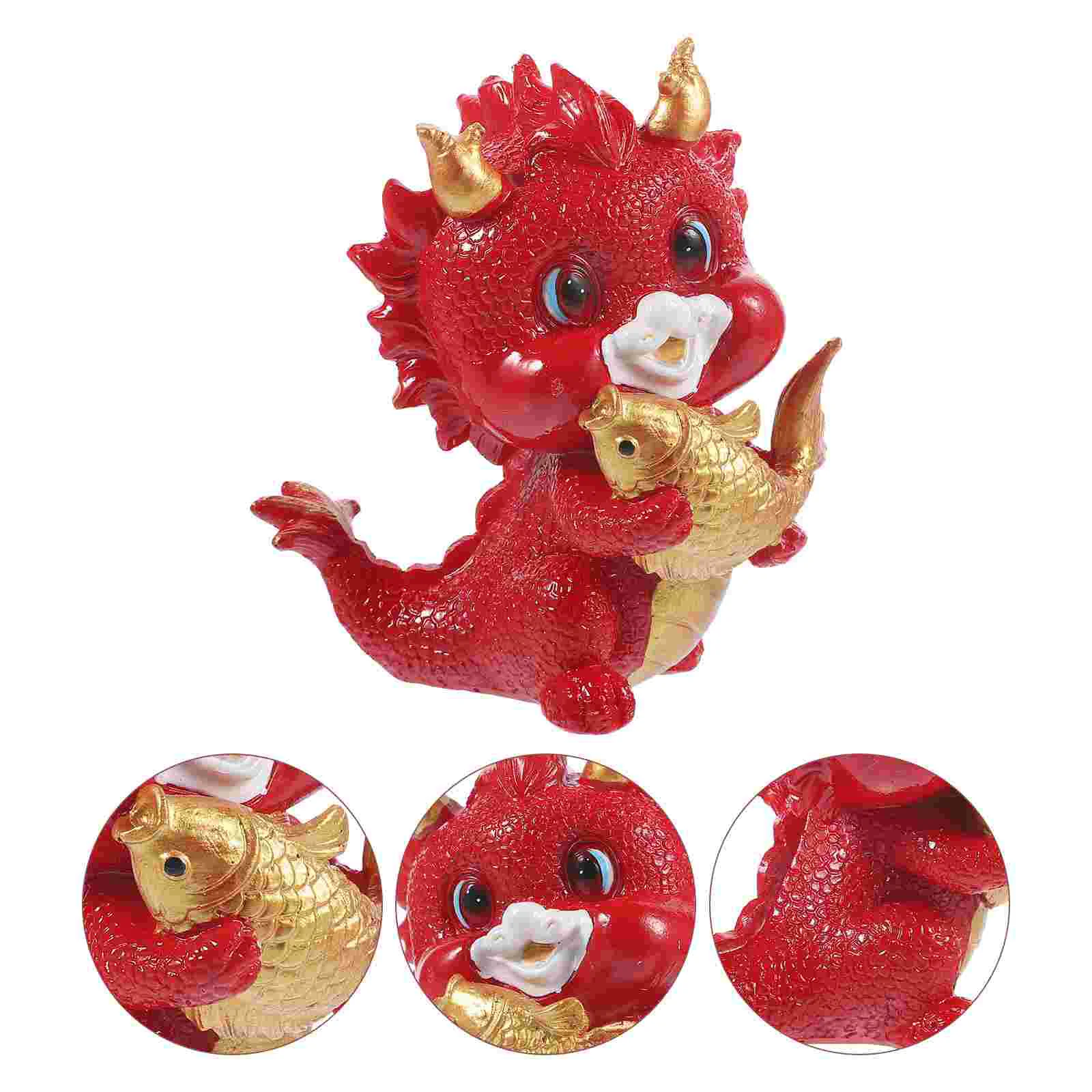 

Dragon Resin Ornaments Home Decor Mini Figurines Zodiac Miniature Statue Desktop Adorn Craft Table Decorative