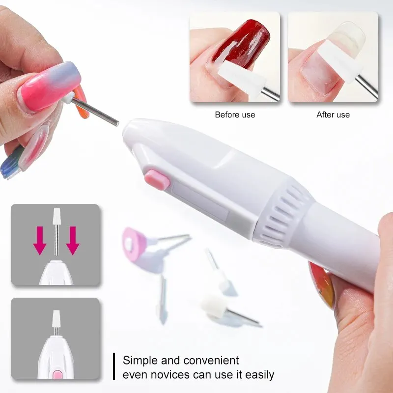 5 In 1 MINI Electric Nail Drill Kit Manicure Pedicure Grinding Polishing Nail Art Sanding File Pen Tools Machine 3