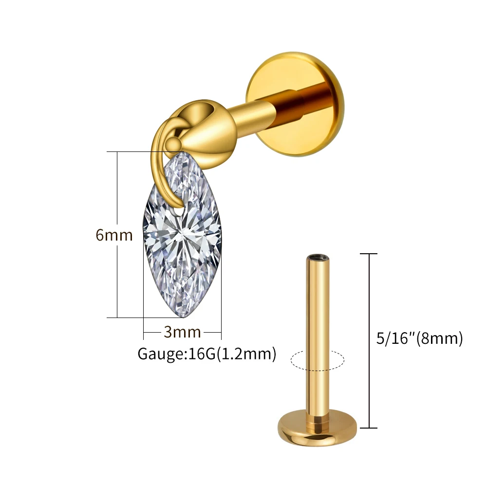 Gold 1.2x8mm
