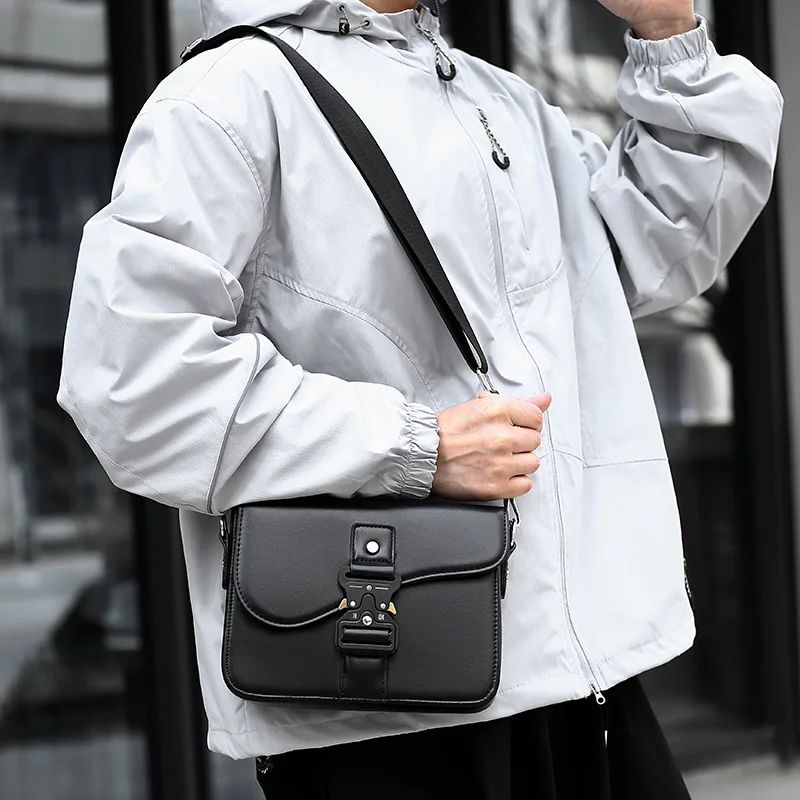 High-End Men’s PU Leather Crossbody Sling Bag