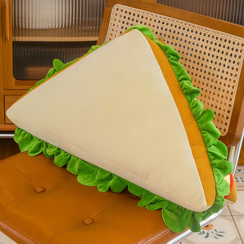 60cm Simulation Sandwich Plush Toys Stuffed Sofa Cushion Dolls Soft Food Pillow for Boys Girls Birthday Gifts Home Decor