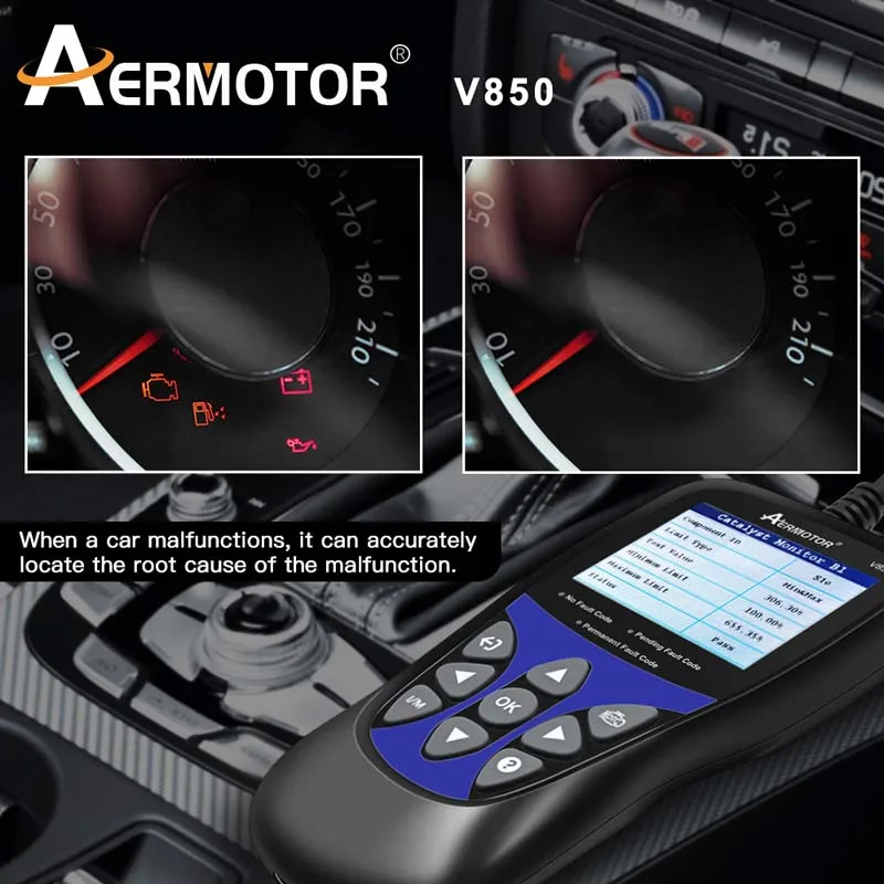 AERMOTOR v850 OBD2EOBD CODE READERE Car scanner 汽车故障扫描阿里巴巴