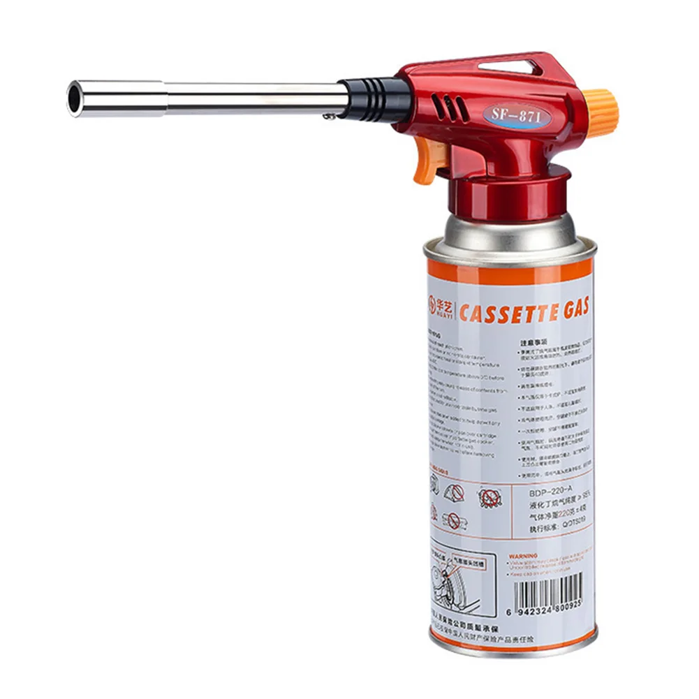 Gas Torch Welding Torch Gas Burner Butane Torch 1300 Degree Metal Flame Gun Butane Burner BBQ Kitchen Cooking Torch Flamethrower High Temperature Welding Gas Torch Lighter