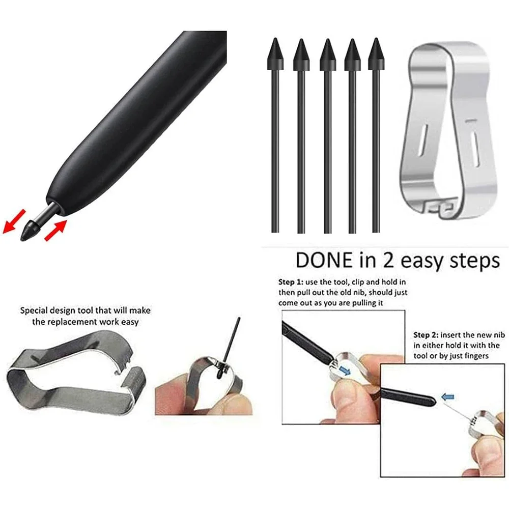 Tablet Stylus Pen Pen Tip For Samsung Galaxy Tab S6 Lite S6 S7 S8 Stylus Pen Replacement Tip Nib S7 FE S8+ S8 Ultra Spare Nibs
