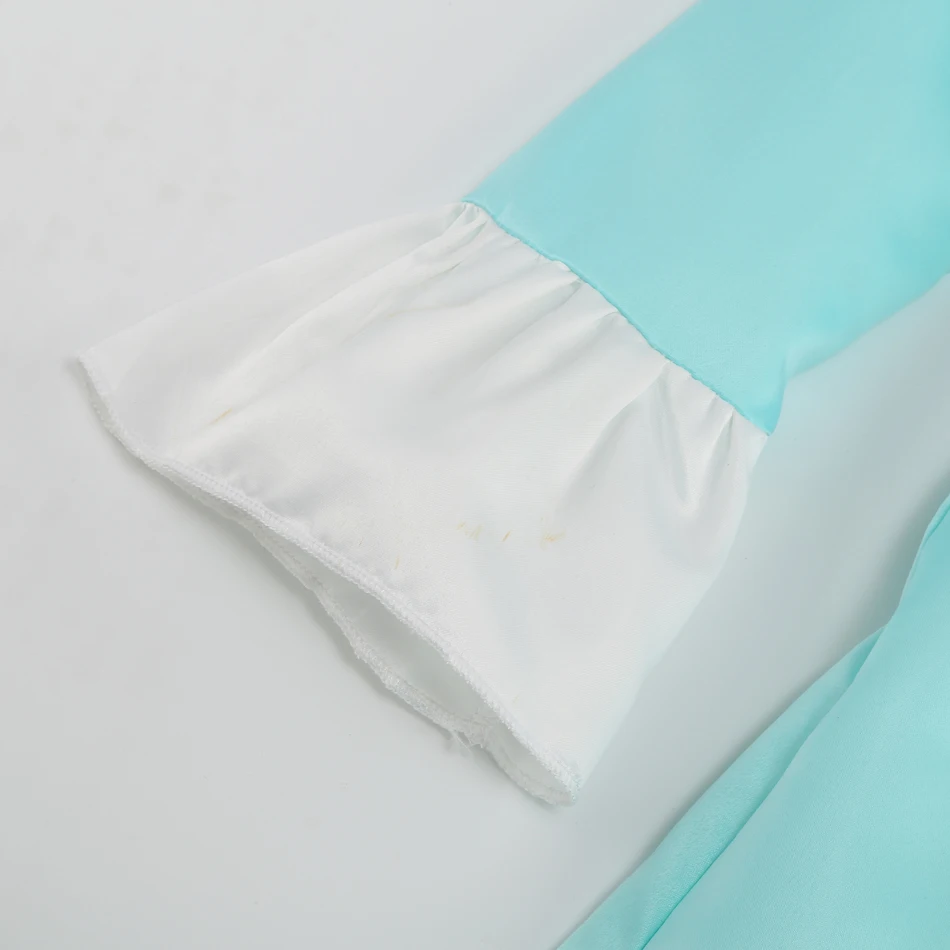 Mädchen Rosalina Rollenspiel Kostüm Pfirsich Blau Weiß Cosplay Kleid mit Krone für Kinder Kinder Halloween Kostüm Geburtstagsgeschenk – Detail 7