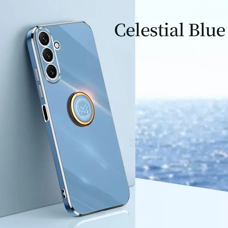Luxury Plating Ring Holder Silicone Stand Case with Premium Finish