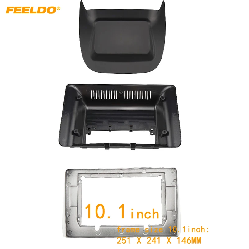 

FEELDO Car Audio 10.1" Big Screen DVD Fascia Frame Adapter For Nissan Sentra 01-06 2Din Dash Installation Panel Frame Kit