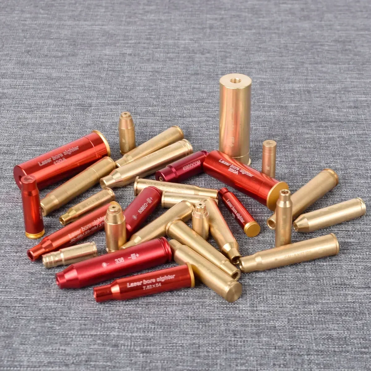 Tactical Red Laser Bore Sight Boresighter Cartridge 9mm 12GA 20GA .223 .308 5.45x39 7.62x39 9x19mm Training Bullet Snap Caps 2