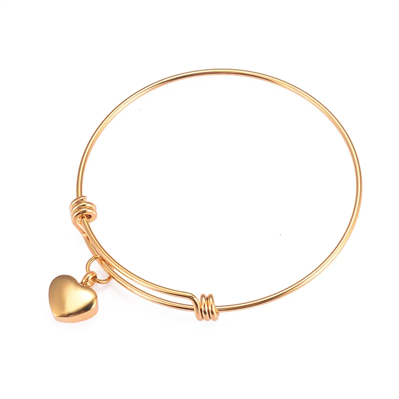 Cremation Jewelry Bracelet for Ashes Stainless Steel Heart Urn Bangles for Ashes Heart Memorial Keepsake Jewelry with Funnel Kit 2
