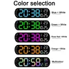 Digital Wall Clock Large LED Screen Temperature Humidity Display Electronic Alarm Clock Creative Home Decoration Remote Control 6