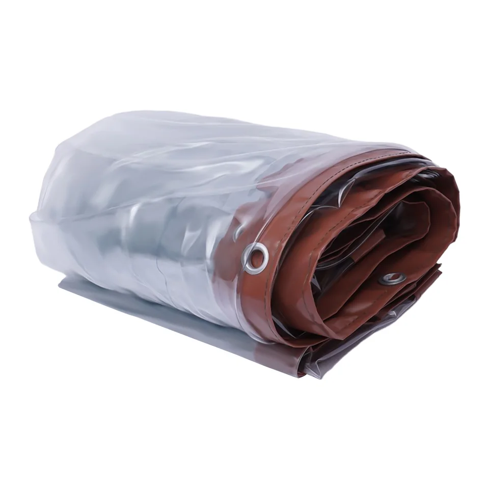 8x10ft Transparent PVC Waterproof Tarpaulin Cover