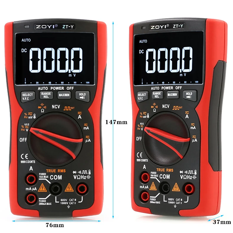 ZOYI Digital Multimeter ZT-Y automatic high-precision multifunction multimeter maintenance electrician portable anti-burning