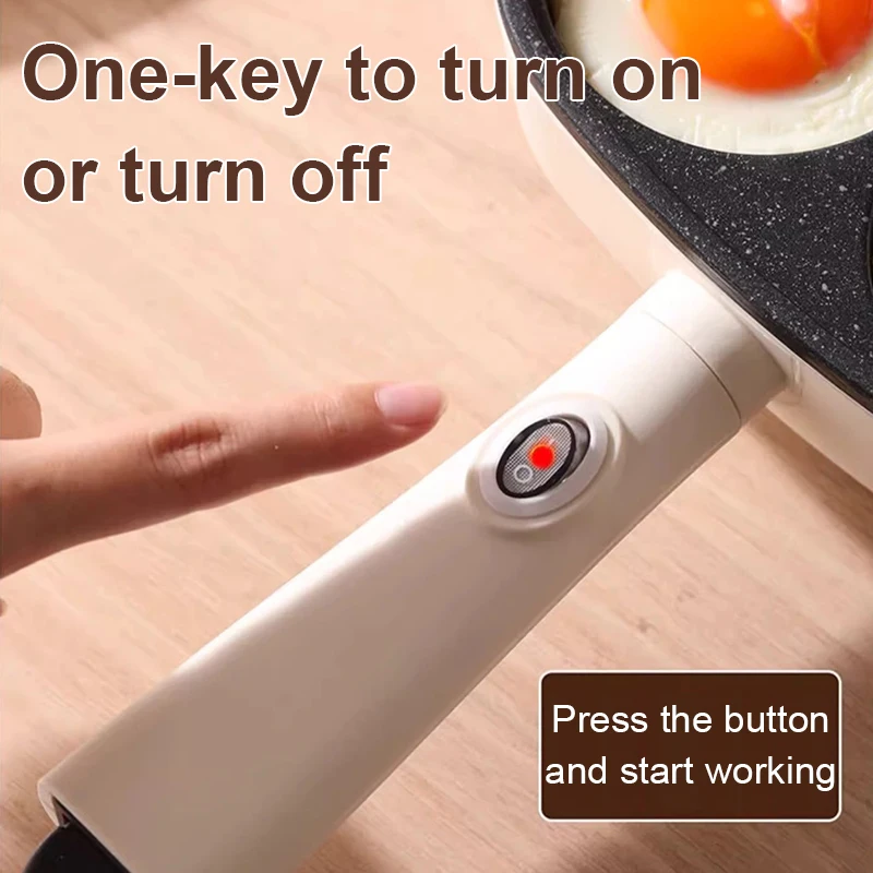 Multifunctional Electric Crepe Maker Egg Hamburger Baking Pot Breakfast Cooking Machine Omelette Grill Pancake Frying Pan Oven 6