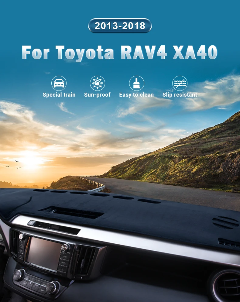 Für Toyota RAV4 XA40 2013 2014 2015 2016 2017 2018 Auto Dashboard Matte Sonnenschutz Nicht-slip Pad Abdeckung zubehör – Detail 1
