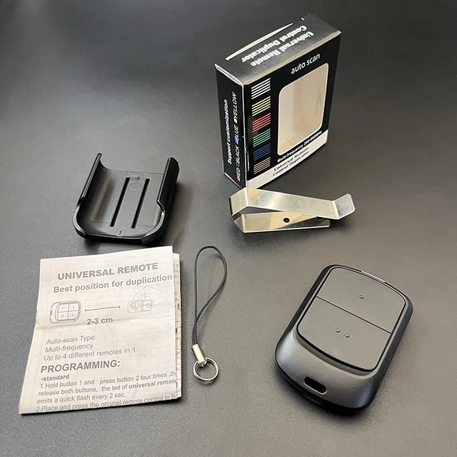MultiFrequency Garage Door Remote Control Duplicator 280MHz to 868MHz Gate Opener Command Transmitter Clone 433MHz Gate Keychain 5