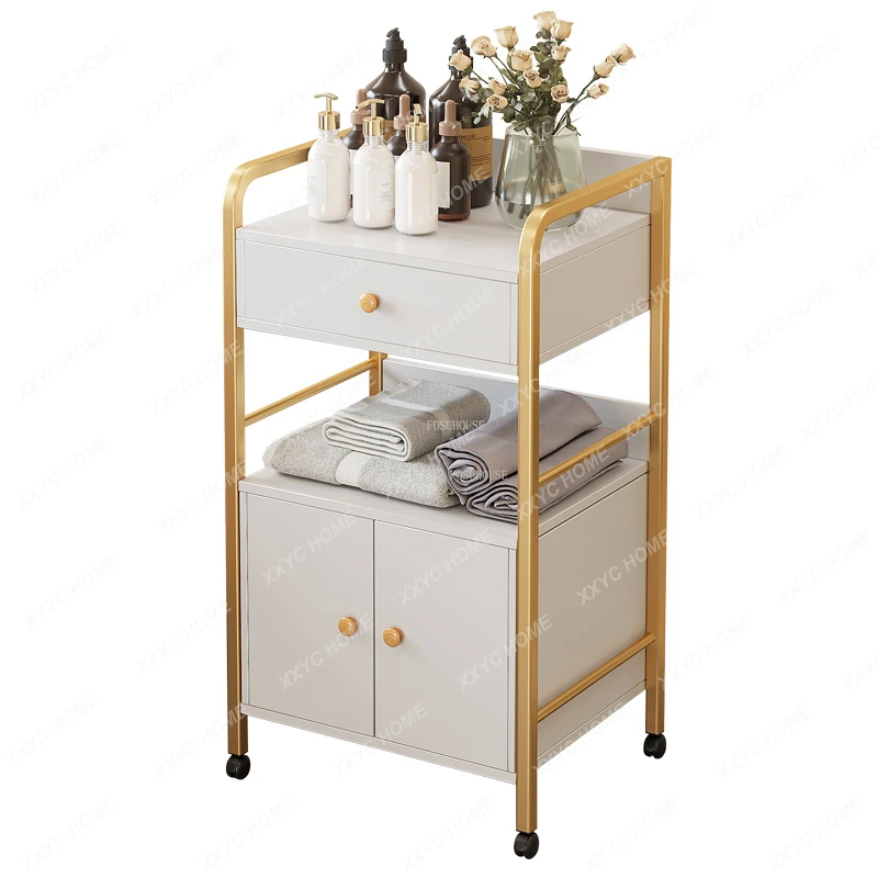 Modern Furniture Beauty  Special Iron Art  Trolleys Barber Shop Storage Cabinet Mobile Tool Cart Home Snack Rack multi layer storage rack multifunctional handcart storage rack floor to floor wheeled small cart toy and snack storage