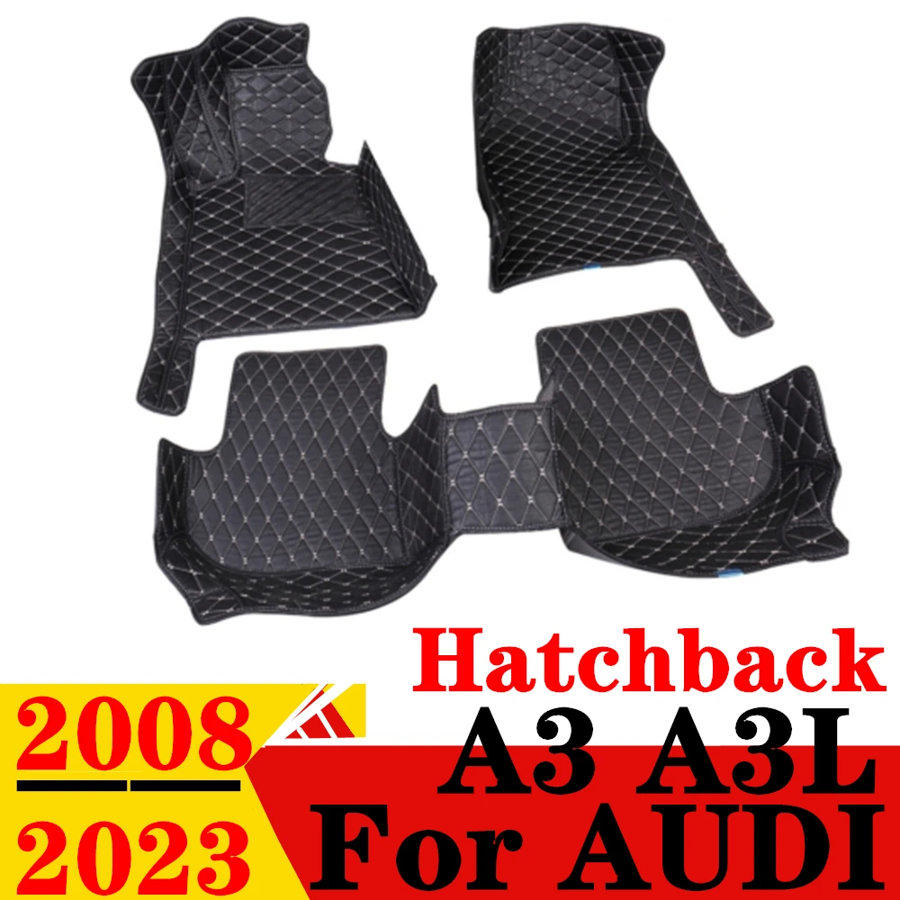 

Автомобильные коврики WZJ для AUDI A3 A3L Hatchback 2008 2009-23, водонепроницаемые, под заказ, подходят для передних и задних напольных ковриков