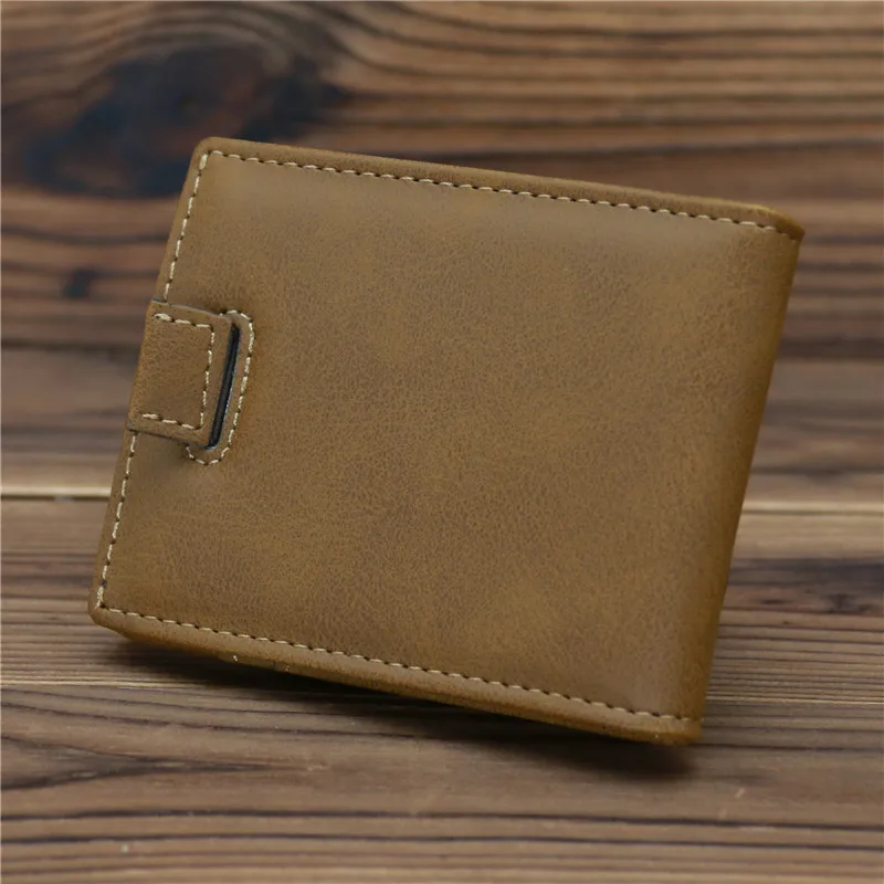 RFID Dollar Money Clip Casual Small Wallet for Men PU Leather Male Slim Wallets Short Mini Wallet with Card Holder Pocket Purses