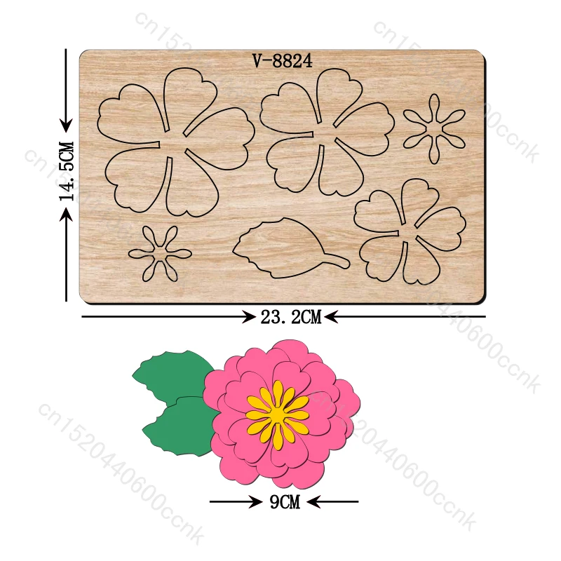

New flower Wooden Dies Cutting Dies Scrapbooking /Multiple Sizes /V-8824
