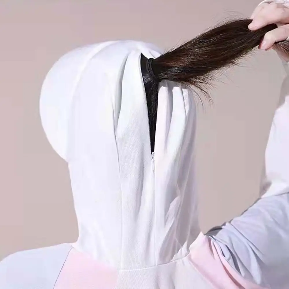 Description Picture 6 of itemFashion Sweatshirts Sunscreen Clothing Patchwork Long-sleeved Sunblock Clothing Thin Shawl Outdoor Sun Protection Coats Women